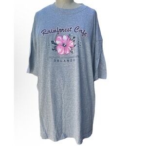 COPY - RainForest Cafe Orlando 1994 Pink Flower Gray Vintage T-Shirt Size 2XL